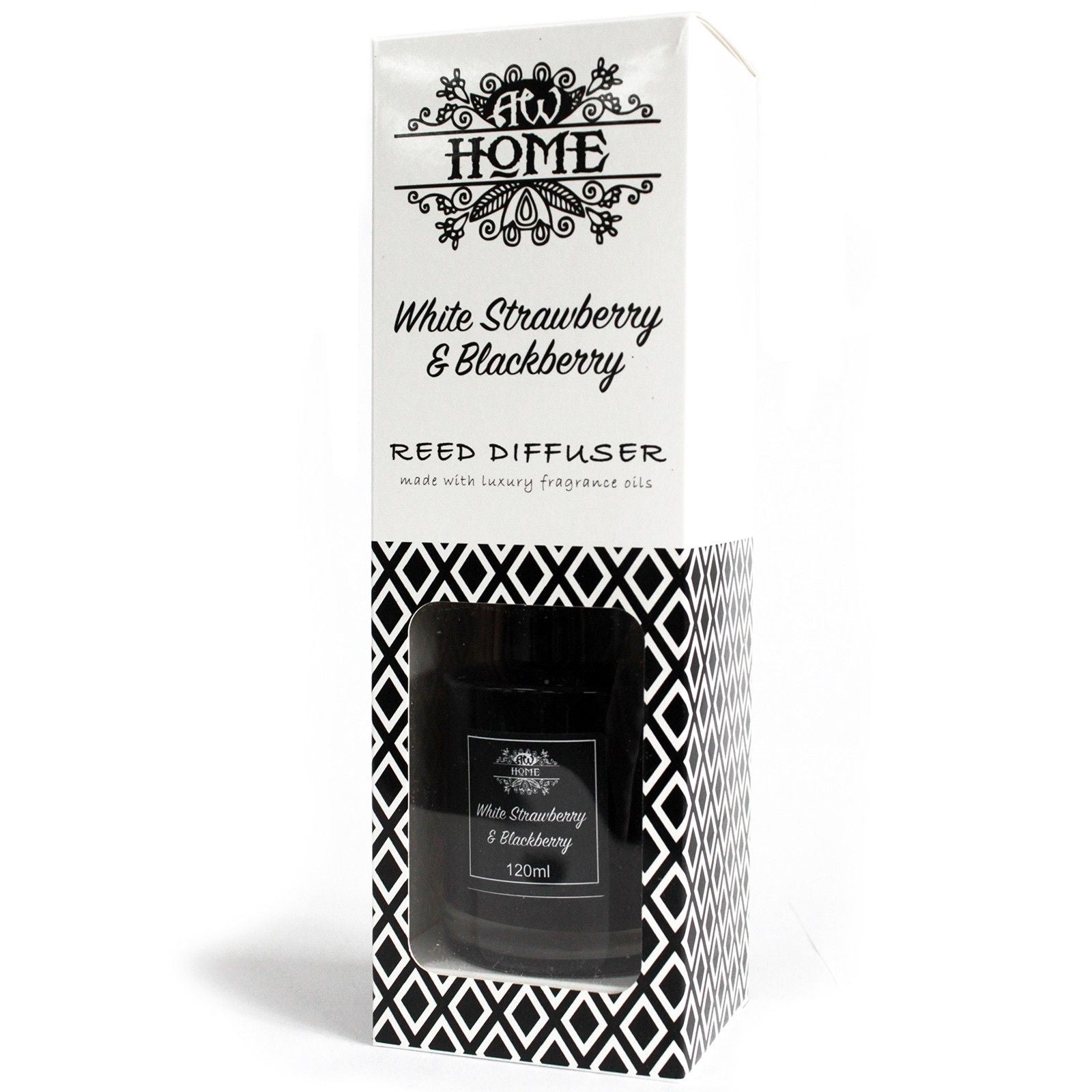 120ml Reed Diffuser - White Strawberry & Blackberry - Soak Sanctuary Reed Diffusers