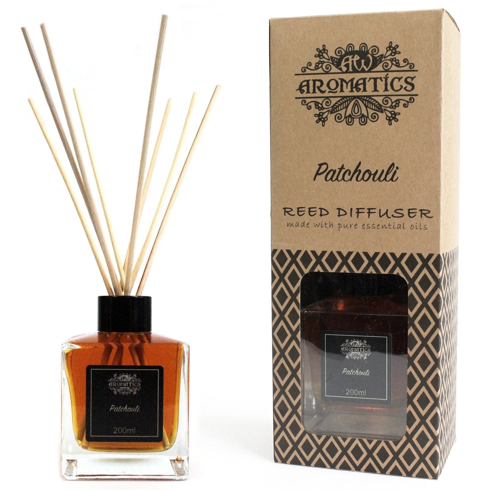 200ml Patchouli Essential Oil Reed Diffuser - Soak Sanctuary Room Fragrance