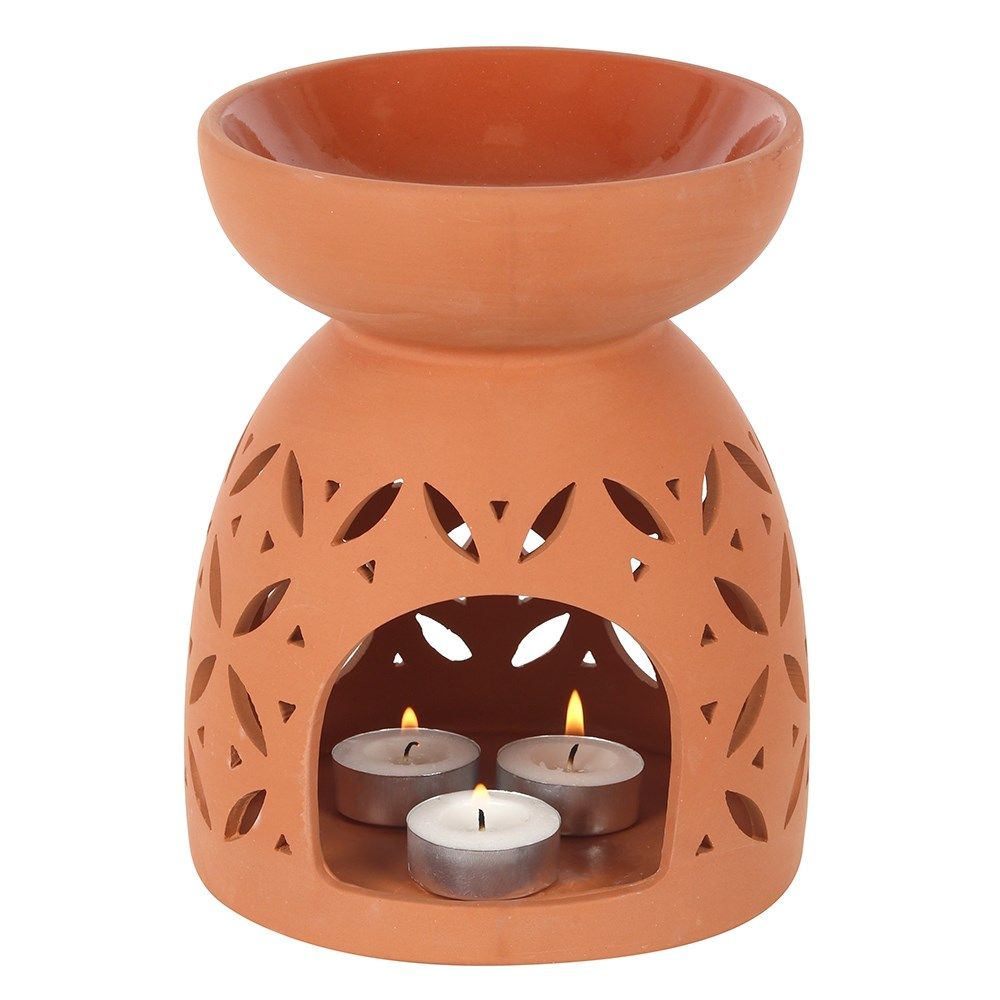20cm Large Terracotta Oil Burner - Soak Sanctuary Room Fragrance