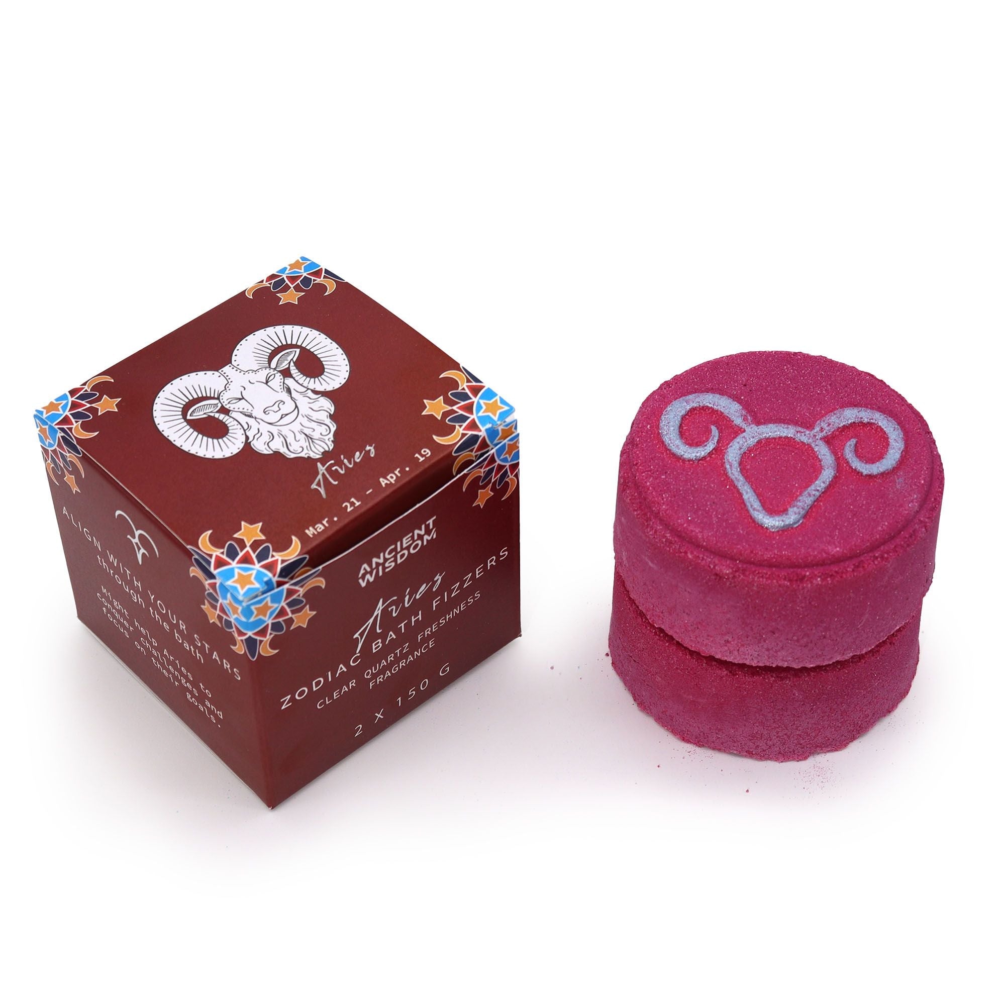 Aries Bath Fizzers with Horoscope - Soak Sanctuary Bath Bombs