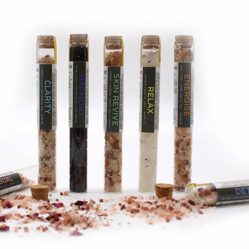 Aromatherapy Bath Salt Test Tubes - Soak Sanctuary Bath Salts