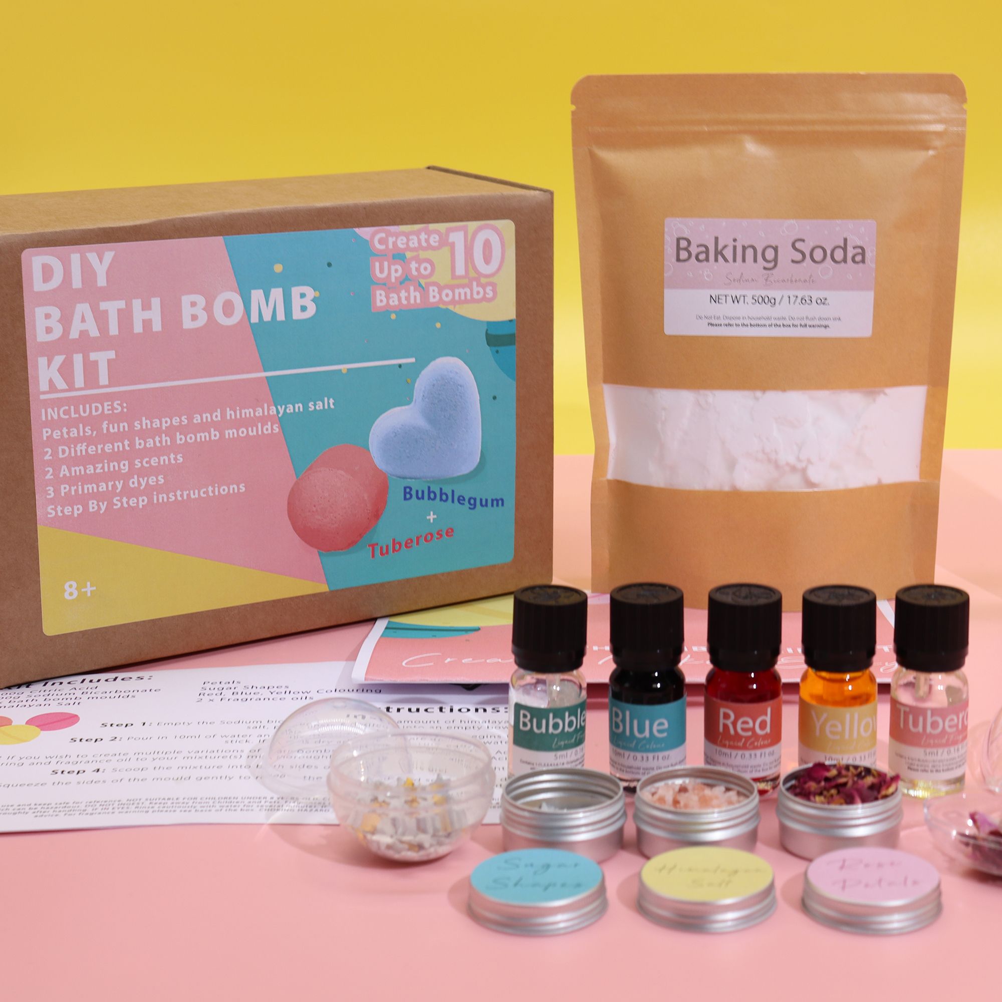 Bath Bomb Kit - Rose & Bubblegum - Soak Sanctuary Bath Bombs