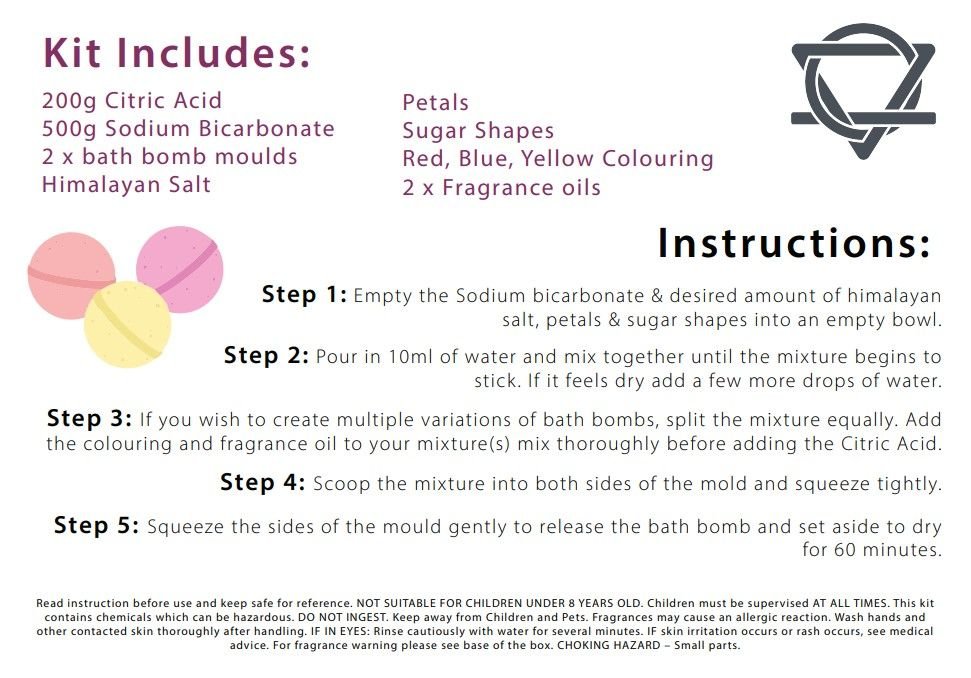 Bath Bomb Kit - Rose & Bubblegum - Soak Sanctuary Bath Bombs