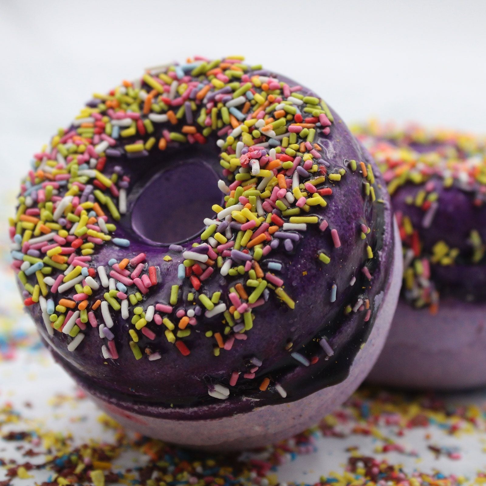 Blackberry and Almond Bath Doughnut - Soak Sanctuary Bath Bombs