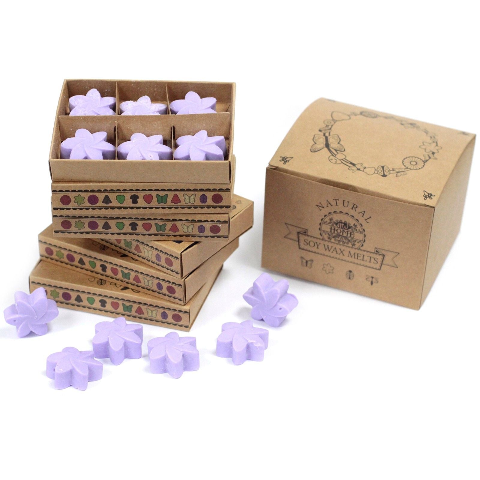 Box of 6 Wax Melts - Lavender Fields - Soak Sanctuary Wax Melts