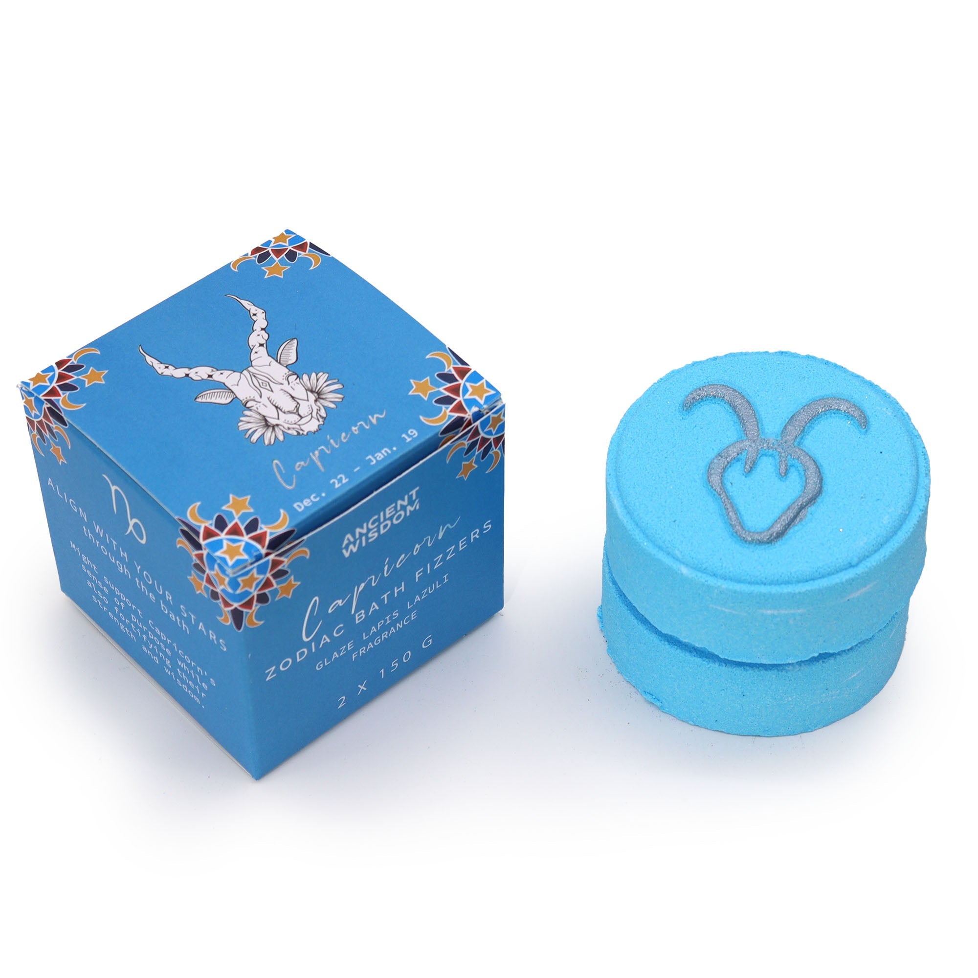 Capricorn Bath Fizzers with Horoscope - Soak Sanctuary Bath Bombs