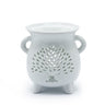 Cauldren Oil Burner - Tree of Life, White - Soak Sanctuary Room Fragrance