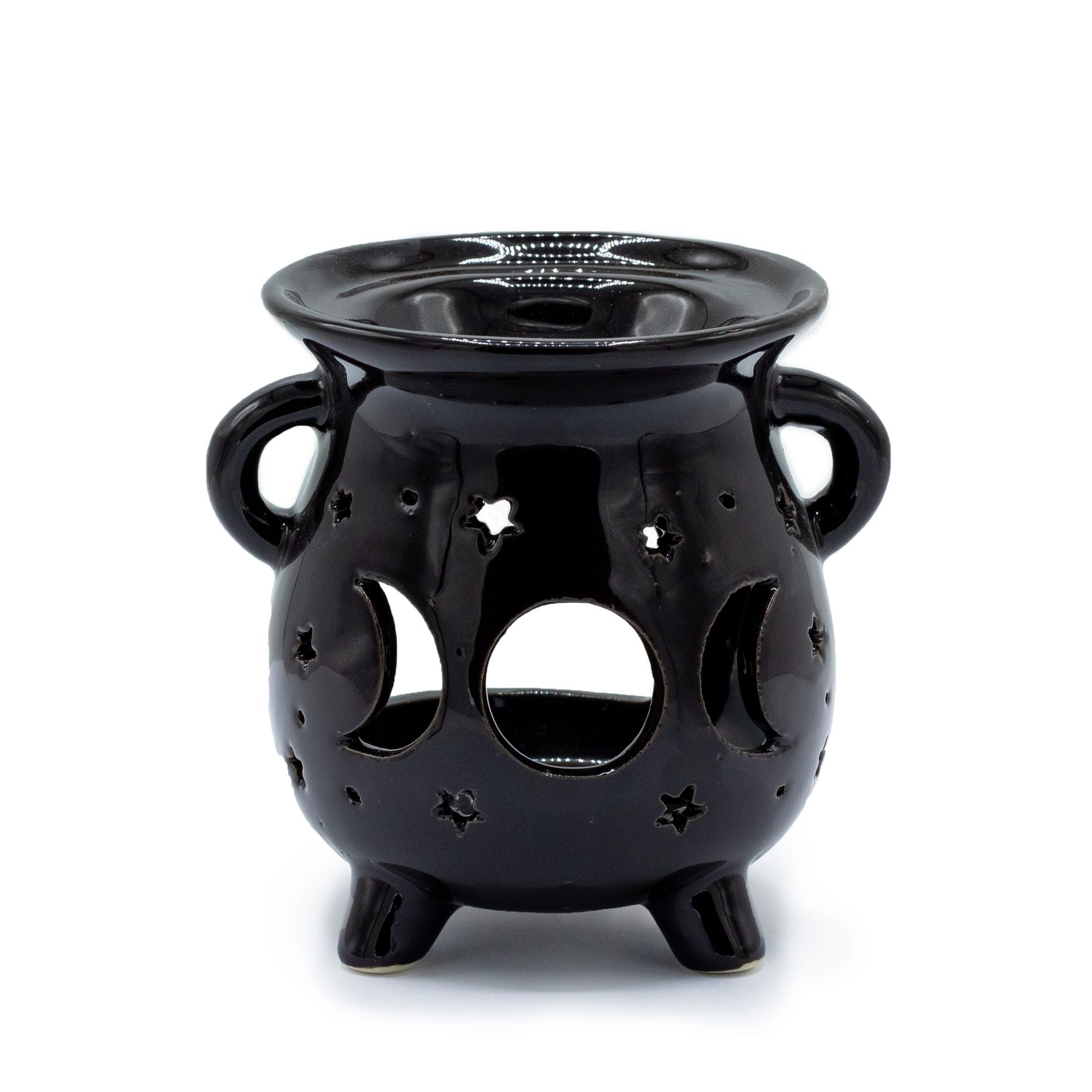 Cauldron Oil Burner - Moon Phase, Black - Soak Sanctuary Room Fragrance
