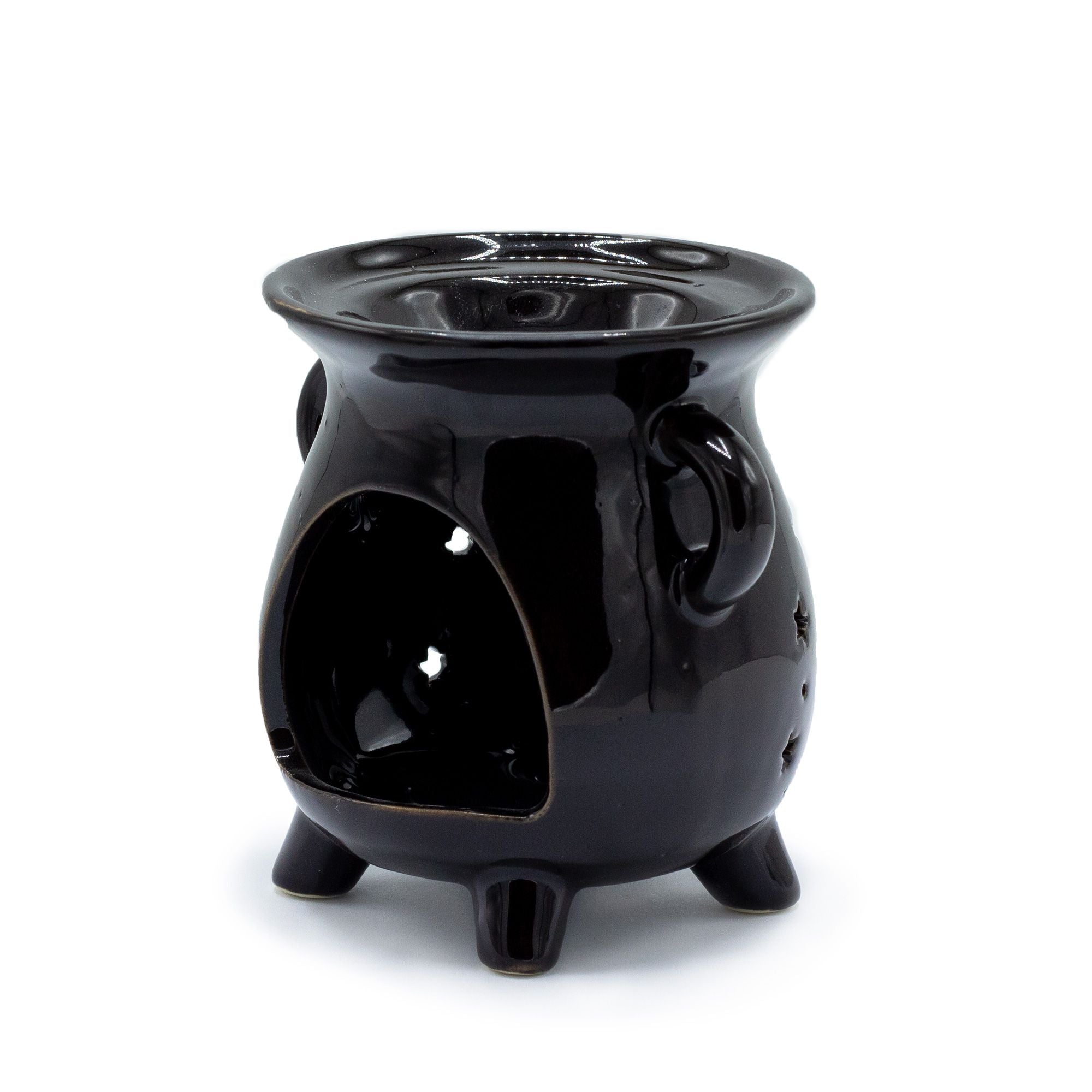 Cauldron Oil Burner - Moon Phase, Black - Soak Sanctuary Room Fragrance