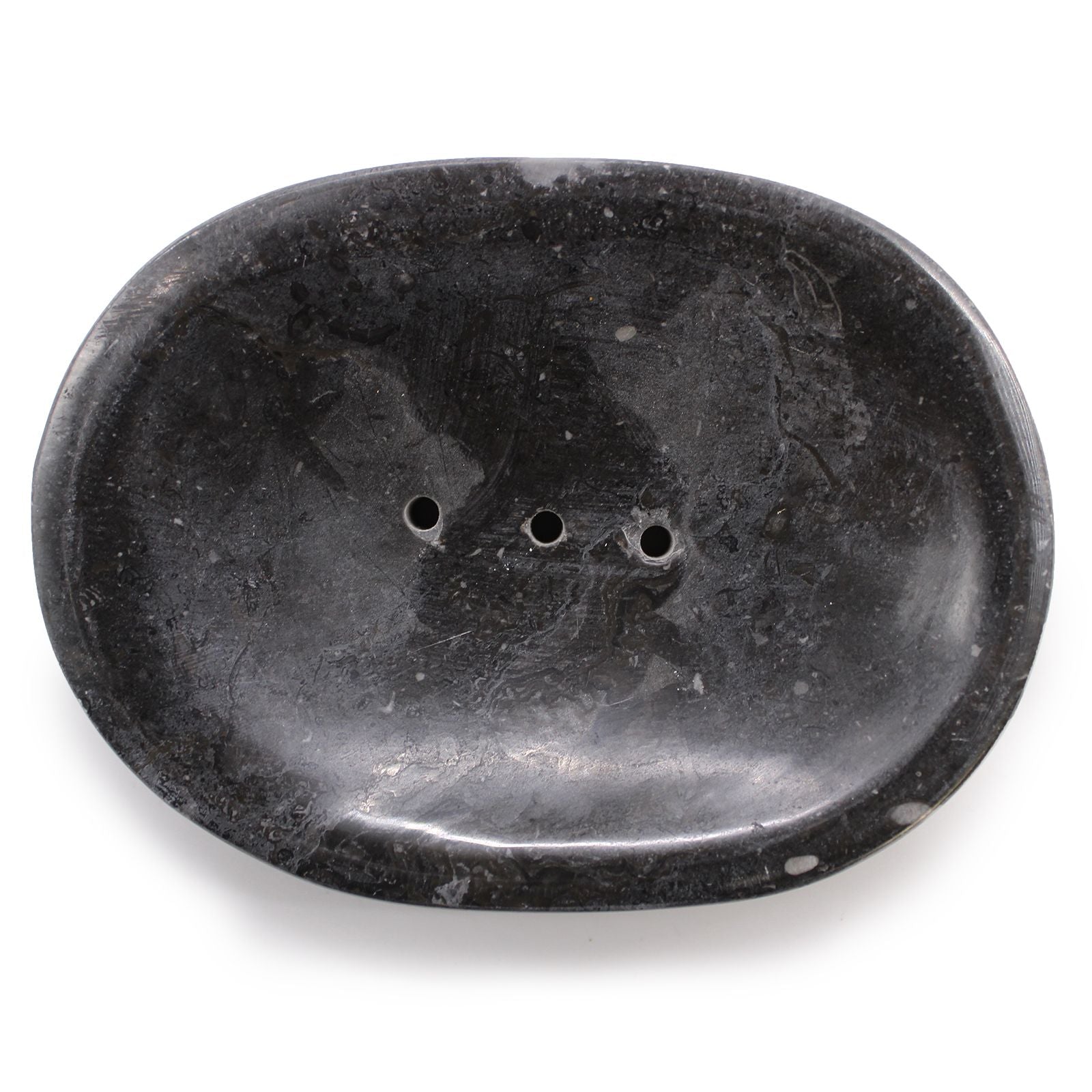 Classic Oval Black Marble Soap Dish - Soak Sanctuary Accessories