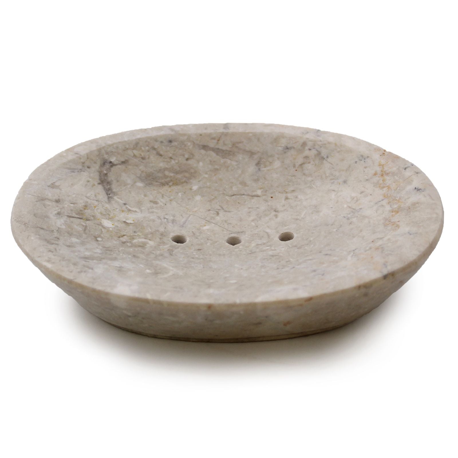 Classic Oval Cream Marble Soap Dish - Soak Sanctuary Accessories