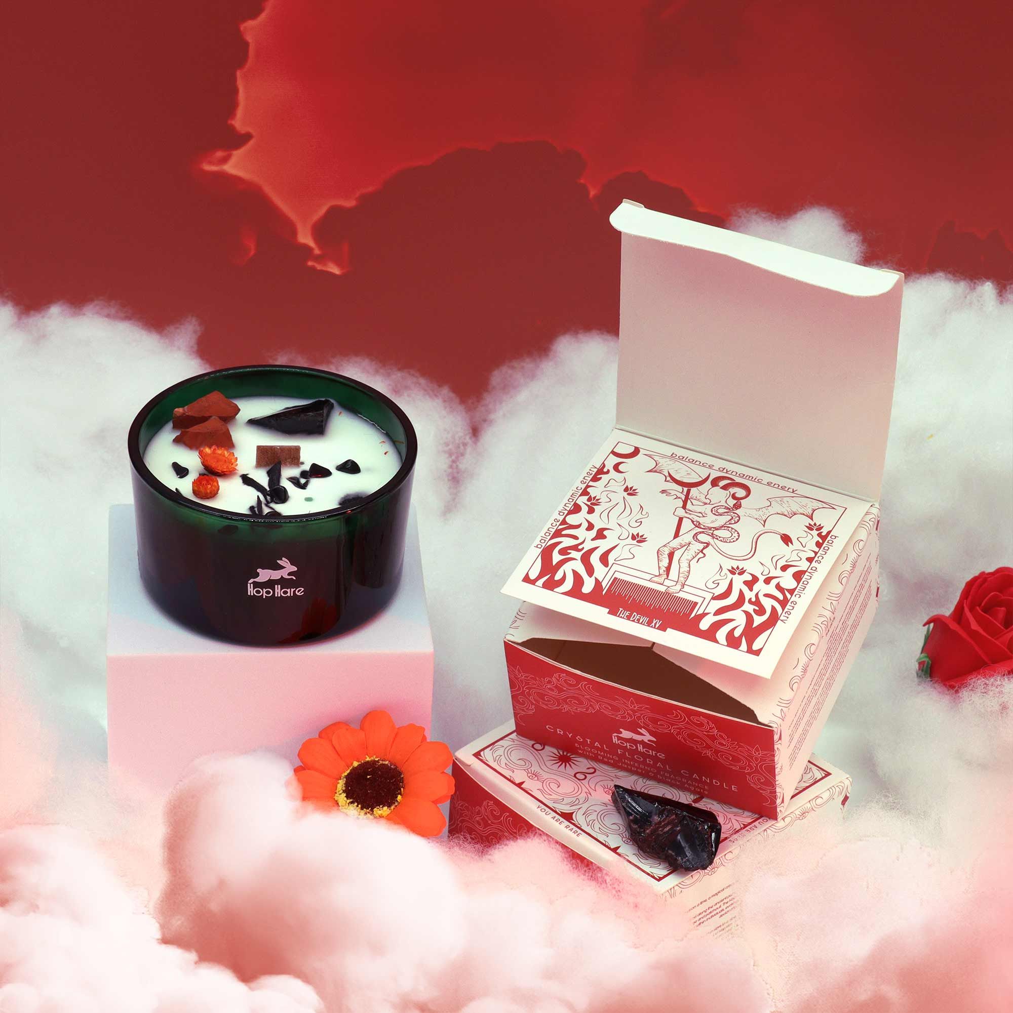 Crystal Flower Candle - The Devil - Soak Sanctuary Candles