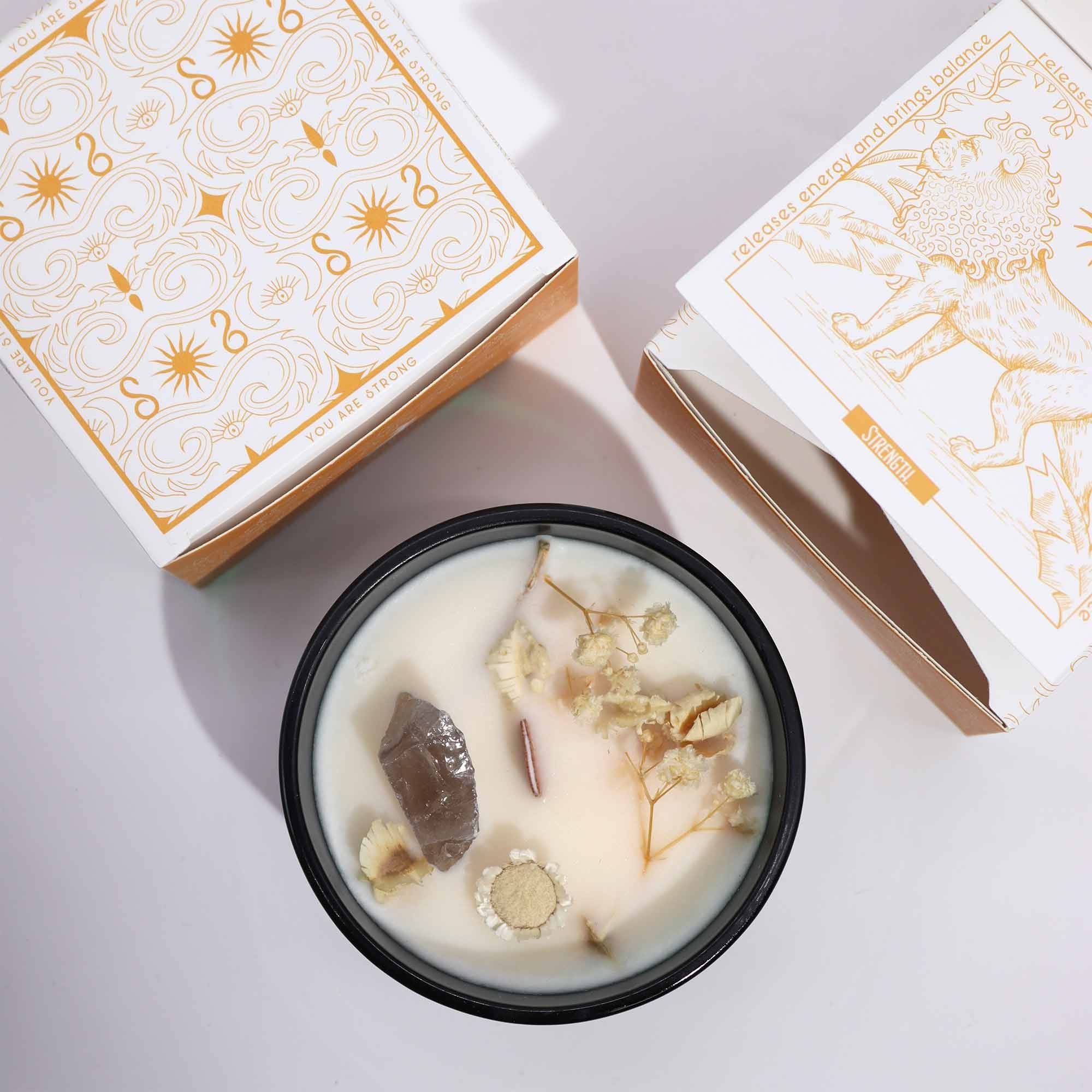 Crystal Flower Candle - The Lion - Soak Sanctuary Candles