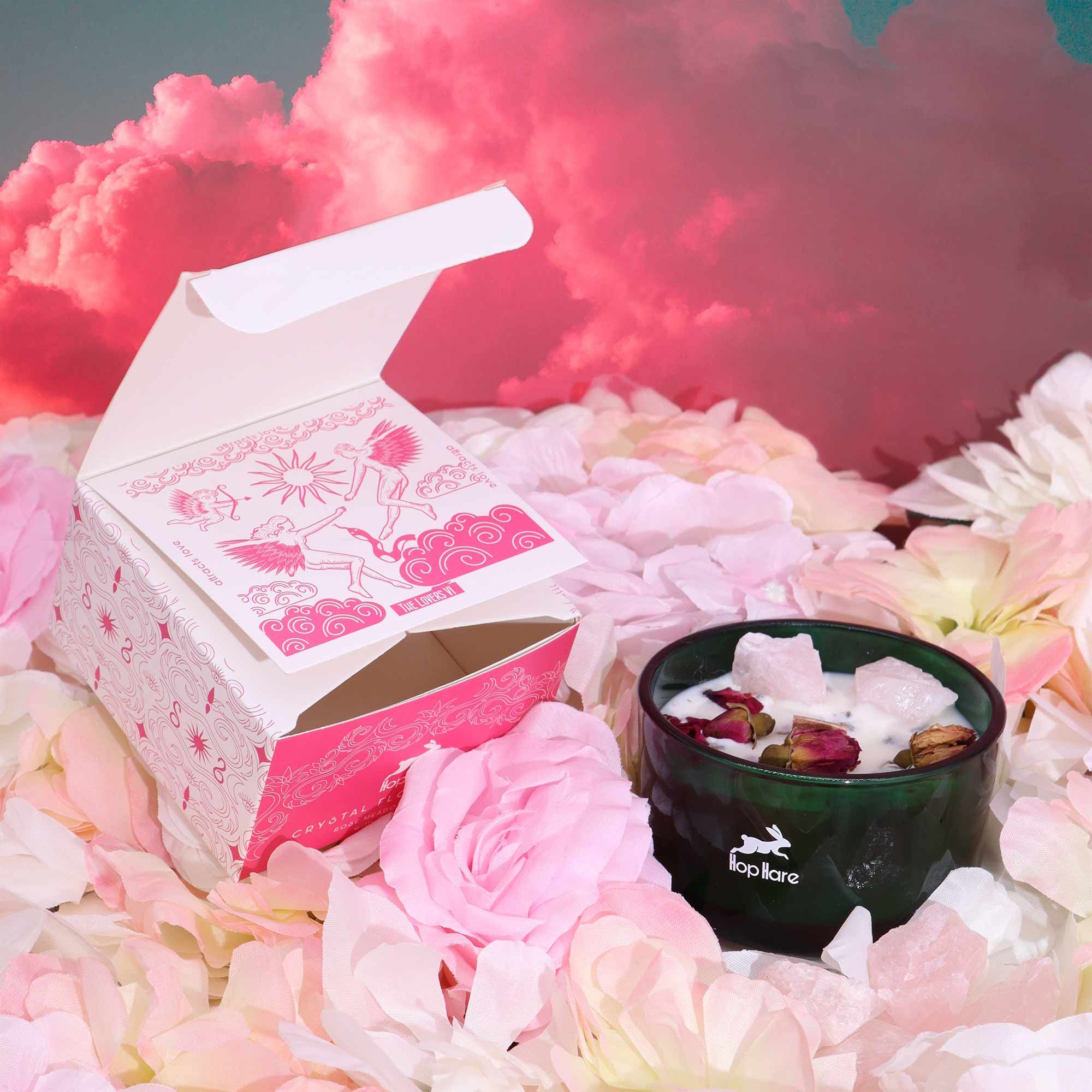 Crystal Flower Candle - The Lovers - Soak Sanctuary Candles