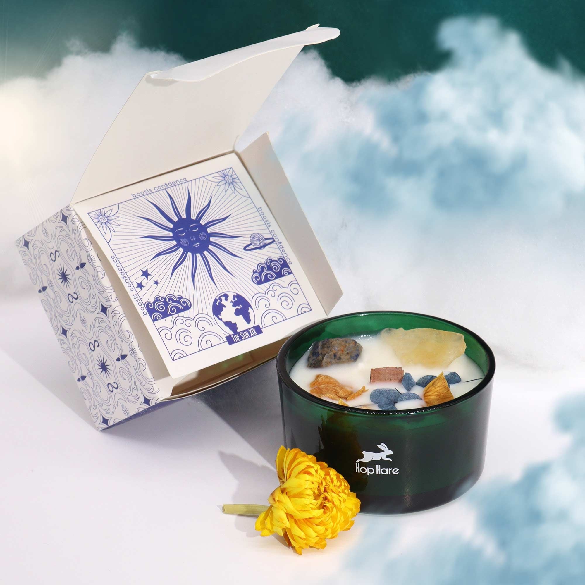 Crystal Flower Candle - The Sun - Soak Sanctuary Candles
