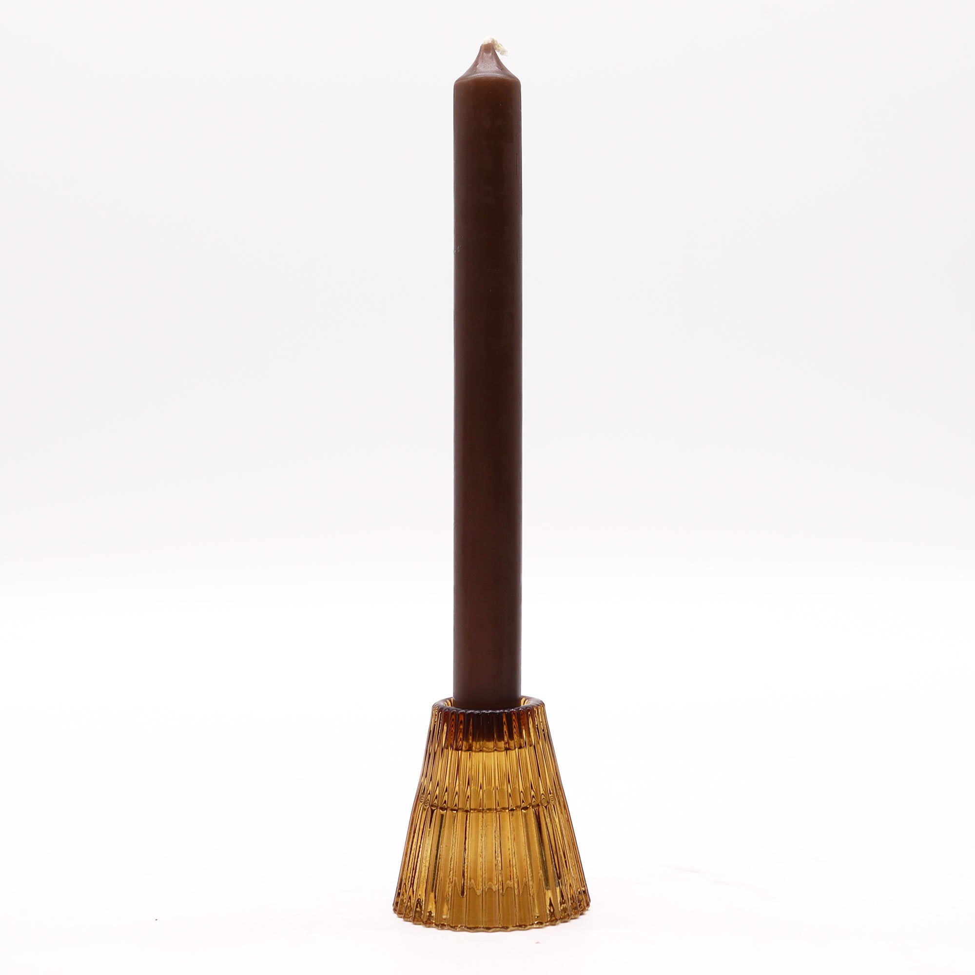 Flip Dinner Candle / Tealight Holder - Antique Amber - Soak Sanctuary Candles