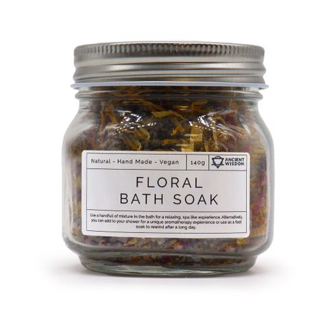 Floral Bath Soak - Natural - 140g - Soak Sanctuary Bath Salts