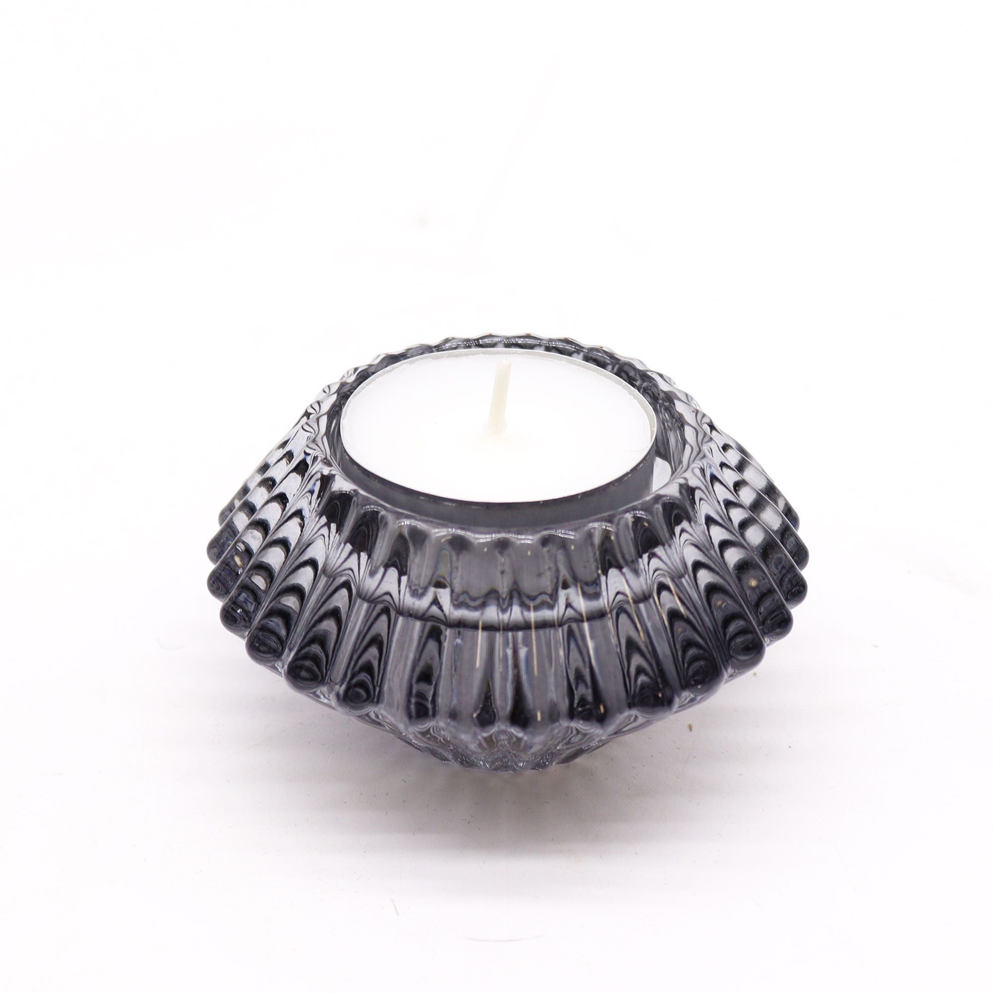 Flower Flip Dinner Candle / Tealight Holder - Midnight Grey - Soak Sanctuary Candles