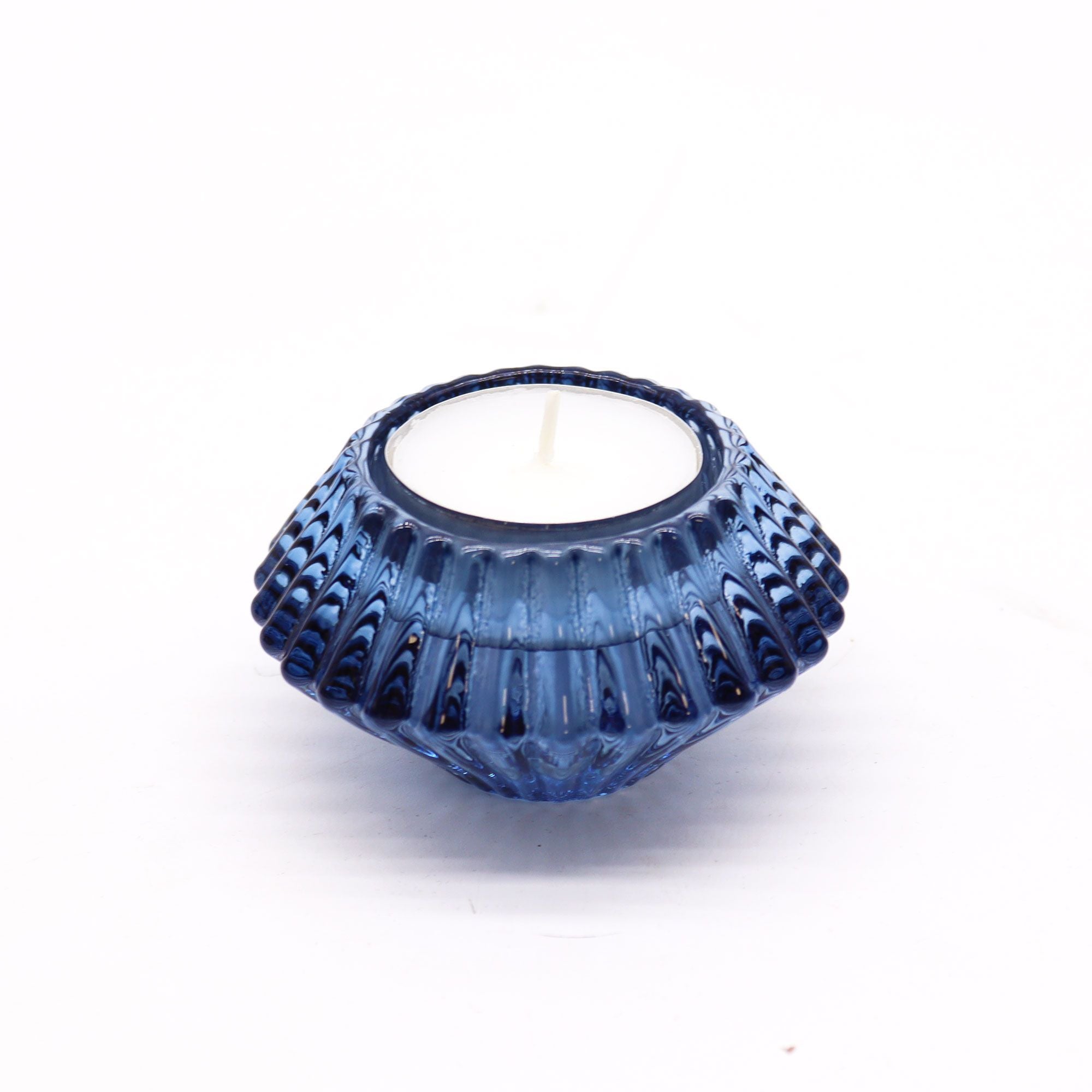 Flower Flip Dinner Candle / Tealight Holder - Royal Blue - Soak Sanctuary Candles