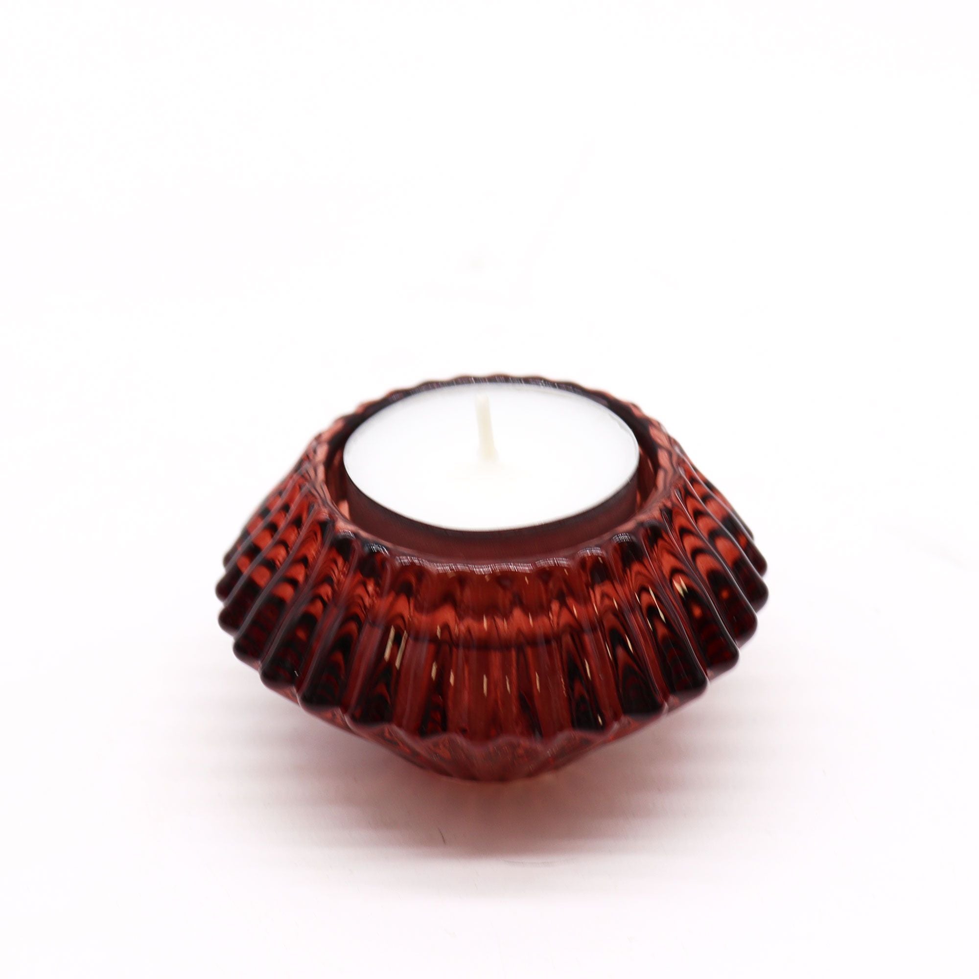 Flower Flip Dinner Candle / Tealight Holder - Vampire Red - Soak Sanctuary Candles