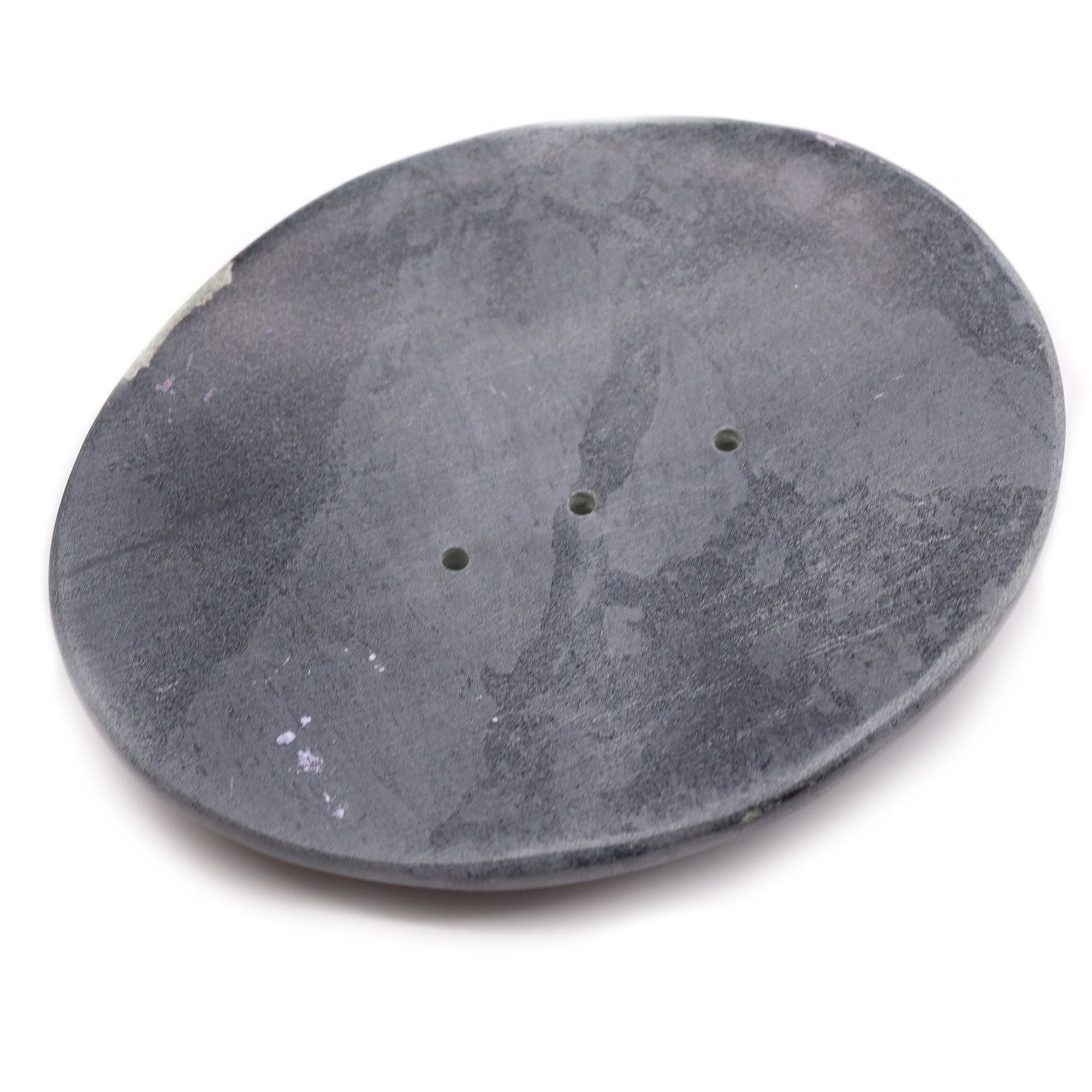 Grey Soapstone Soap Dish Classic Oval - Soak Sanctuary Accessories