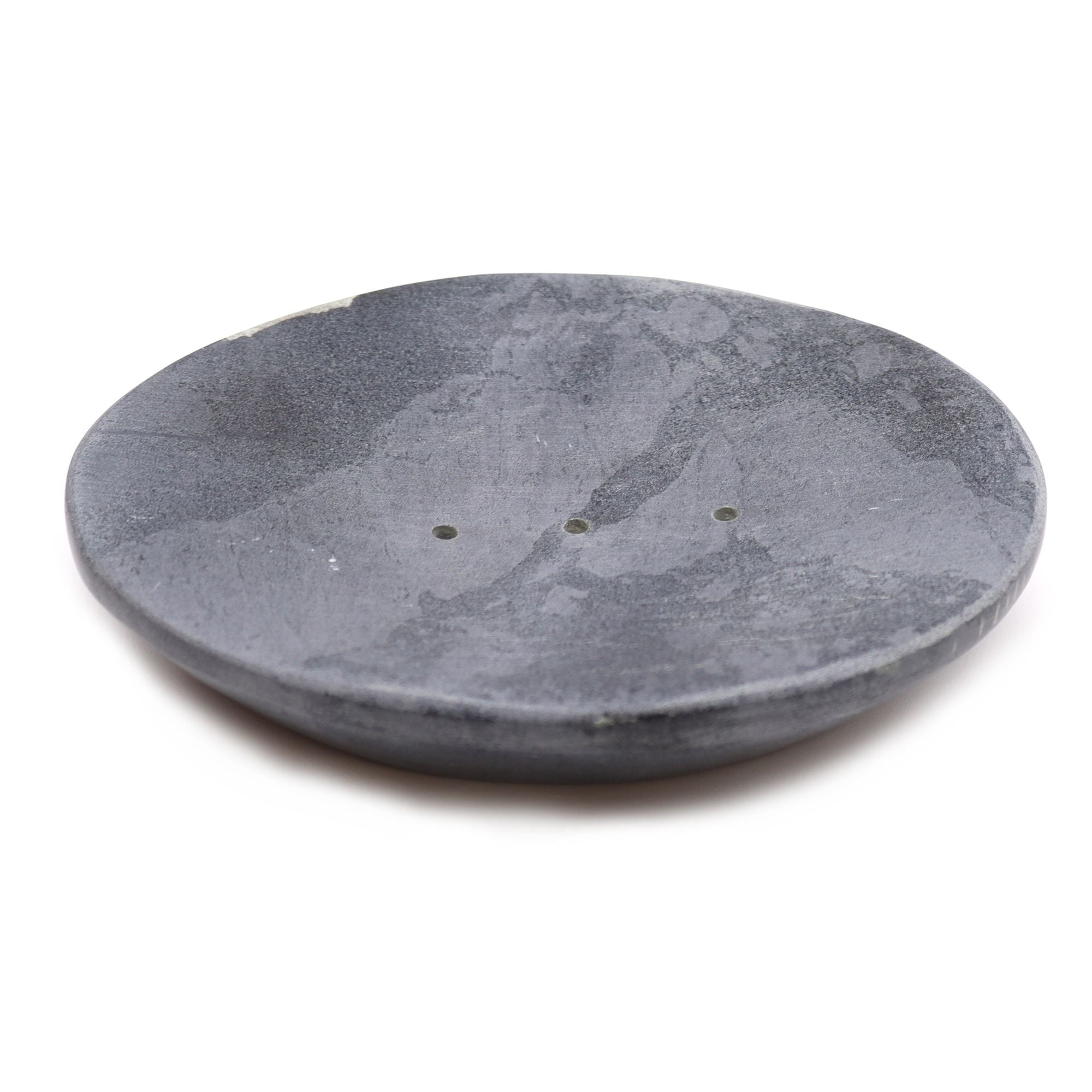 Grey Soapstone Soap Dish Classic Oval - Soak Sanctuary Accessories