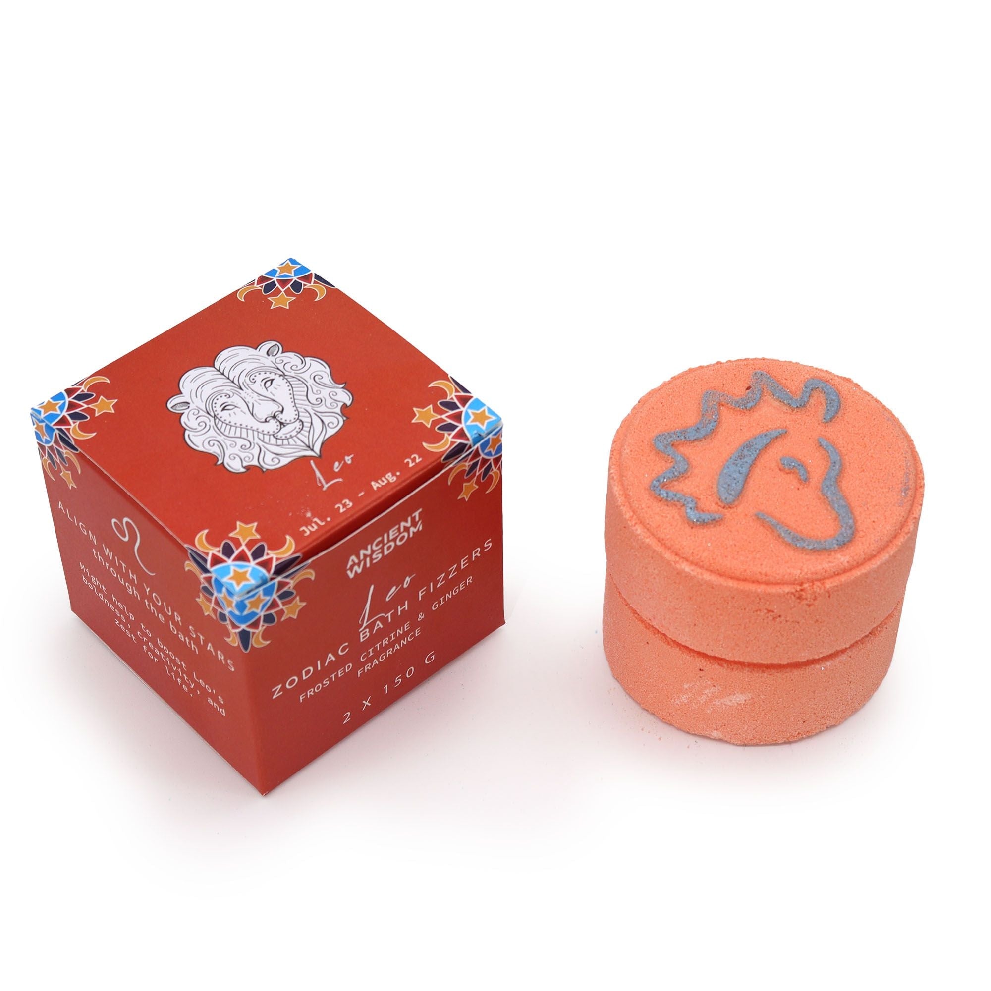 Leo Bath Fizzers with Horoscope - Soak Sanctuary Bath Bombs