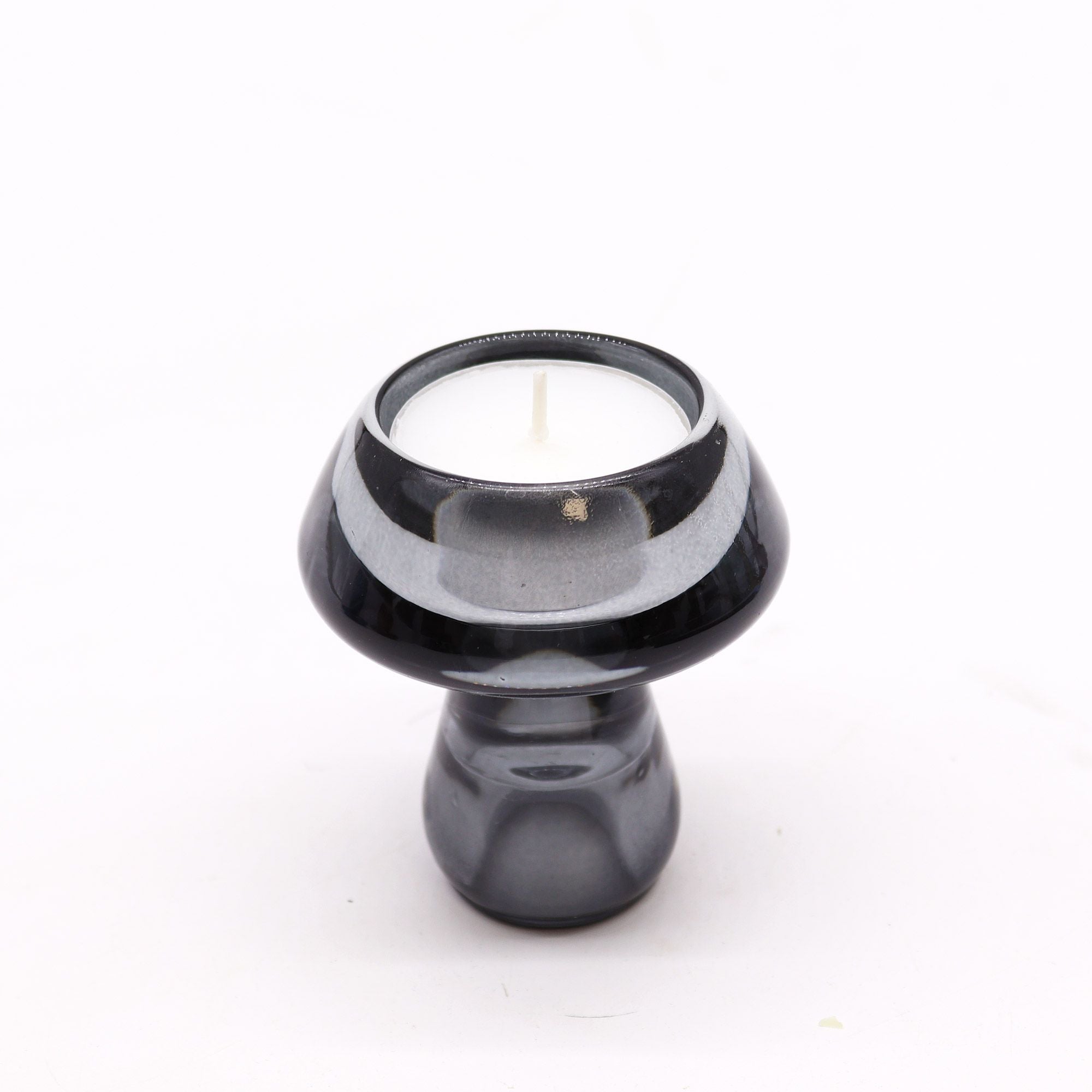 Mushroom Flip Dinner Candle / Tealight Holder - Midnight Grey - Soak Sanctuary Candles