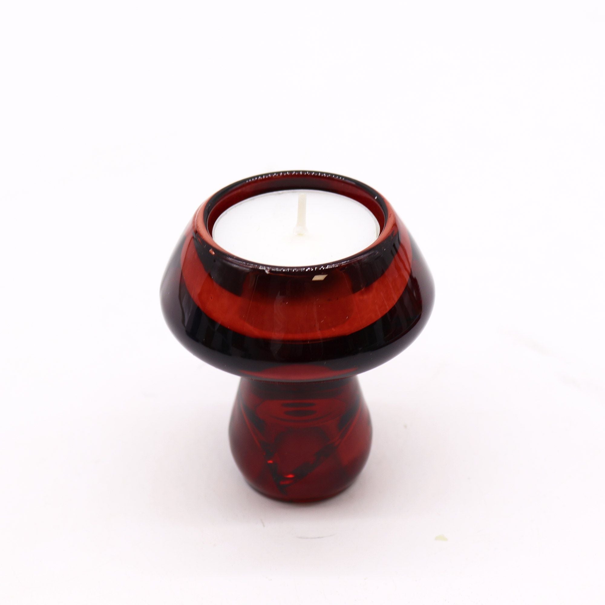 Mushroom Flip Dinner Candle / Tealight Holder - Vampire Red - Soak Sanctuary Candles