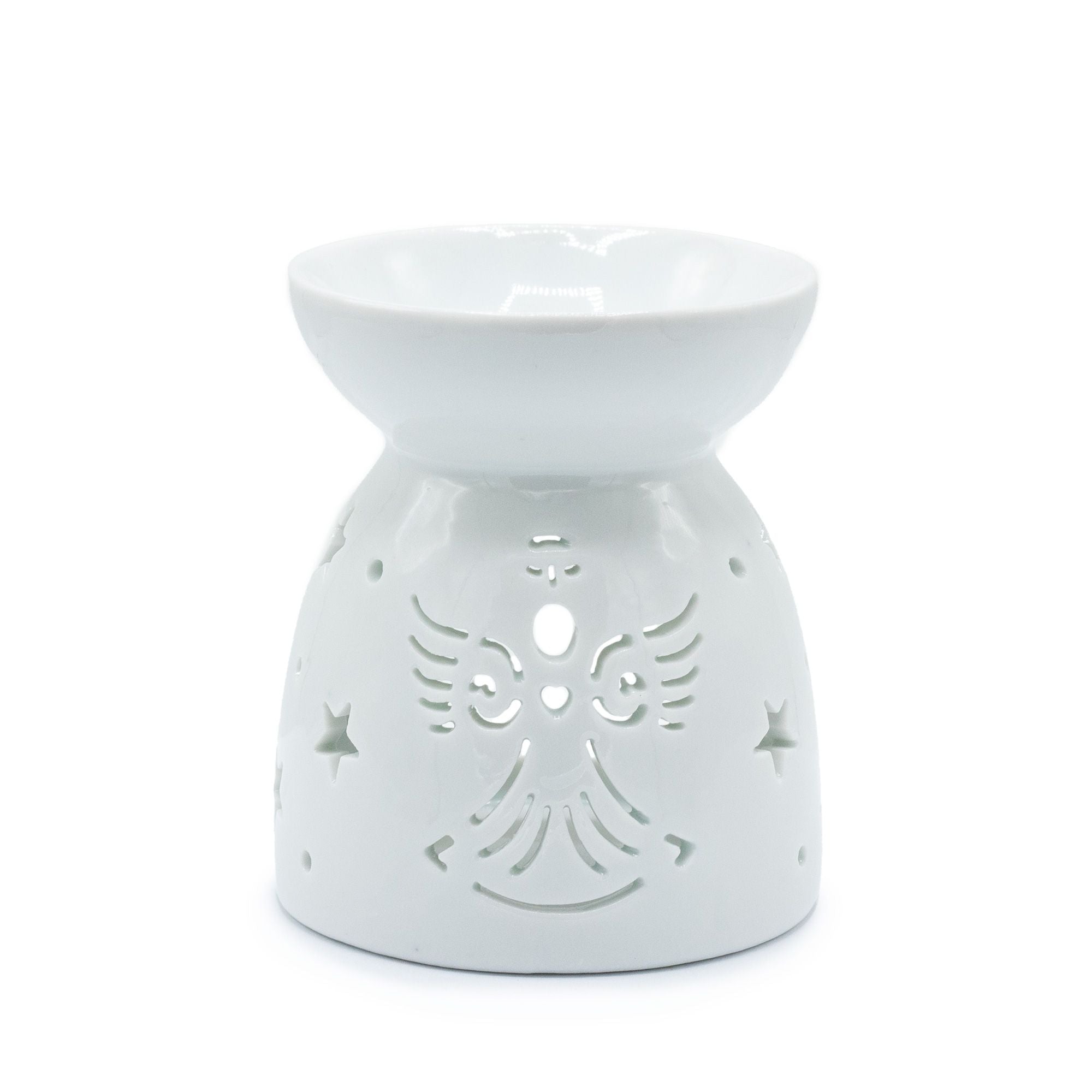 Oil Burner Angel Cut Out - White - Soak Sanctuary Room Fragrance