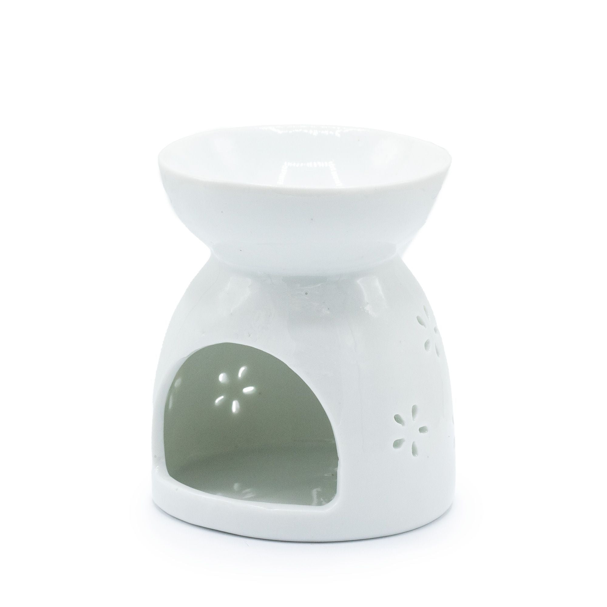 Oil Burner Buddha Cut Out - White - Soak Sanctuary Room Fragrance