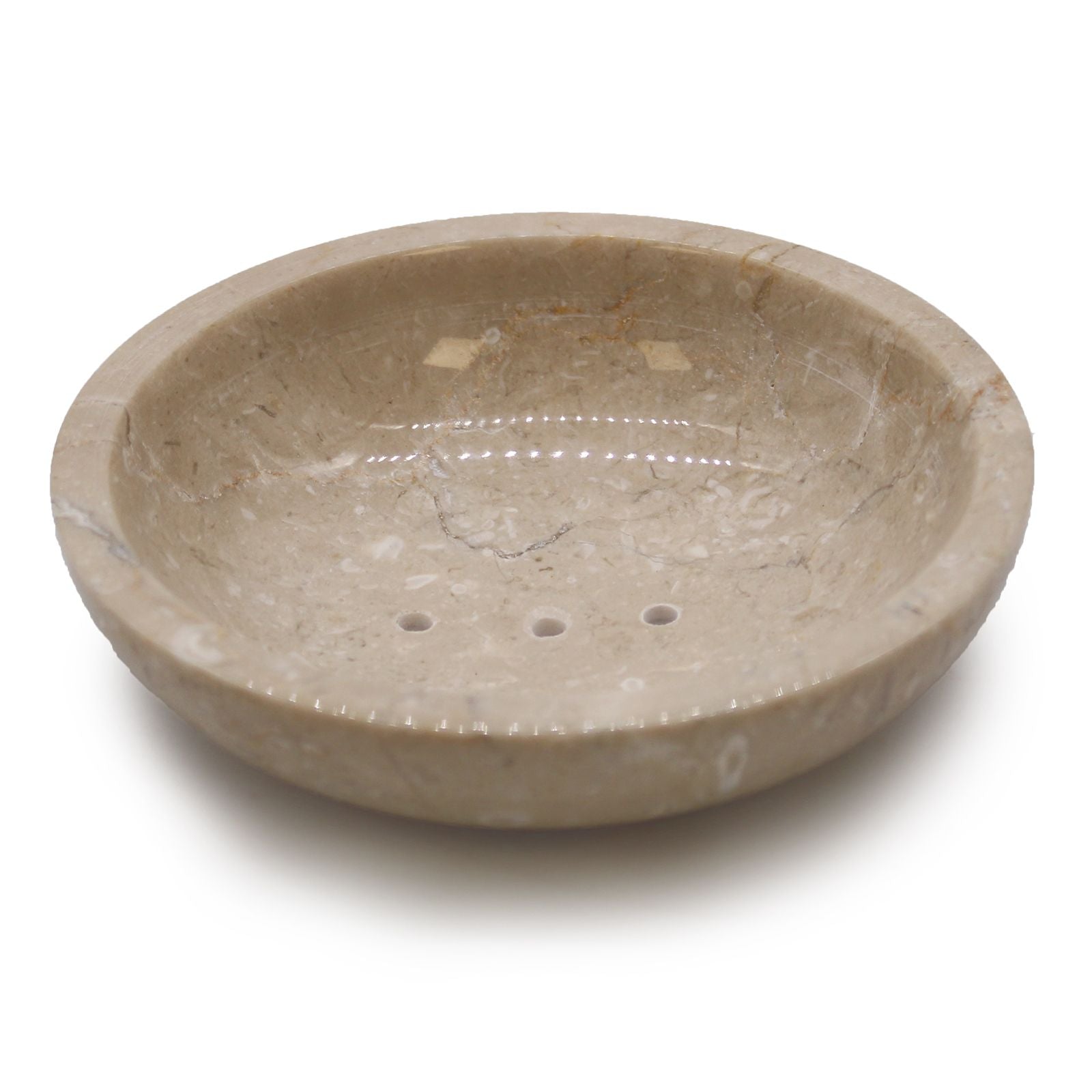 Round Honey Marble Rounded Soap Dish - Soak Sanctuary Accessories