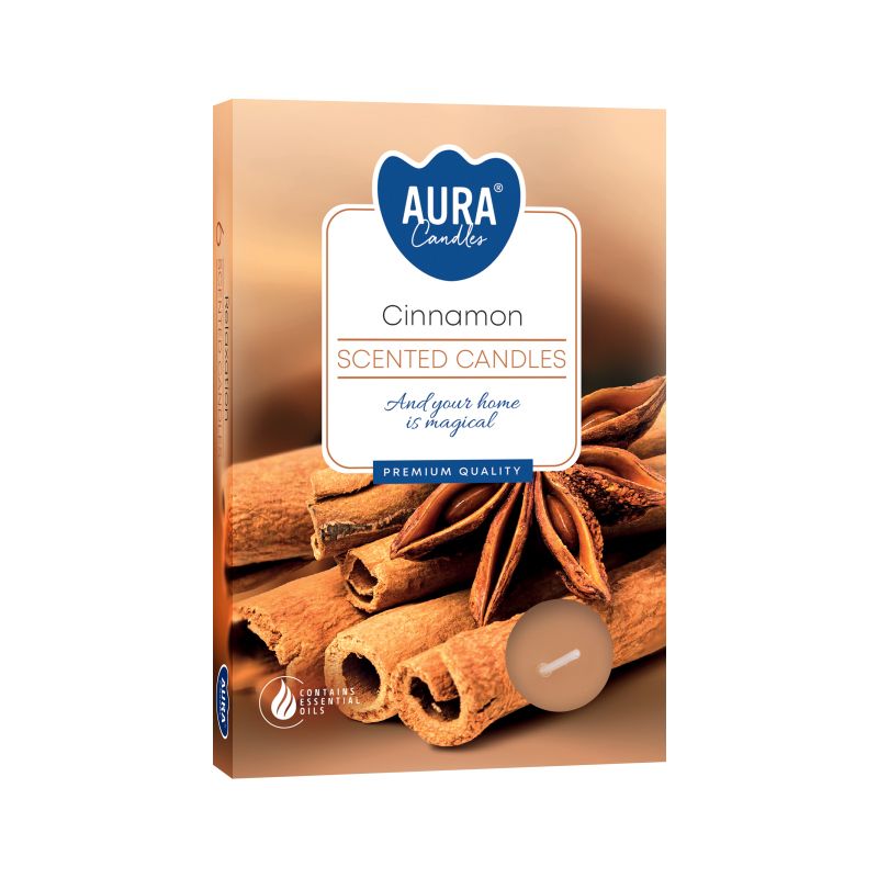 Set of 6 Scented Tealights - Cinnamon - Soak Sanctuary Candles