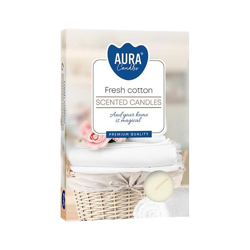 Set of 6 Scented Tealights - Fresh Cotton - Soak Sanctuary Candles