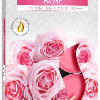 Set of 6 Scented Tealights - Rose - Soak Sanctuary Candles