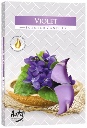 Set of 6 Scented Tealights - Violet - Soak Sanctuary Candles