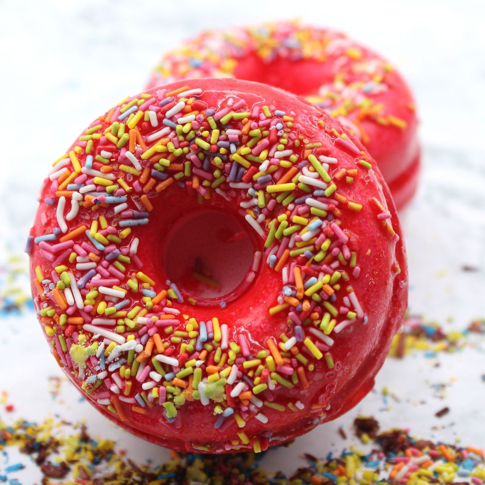 Strawberry & Banana Bath Doughnut - Soak Sanctuary Bath Bombs