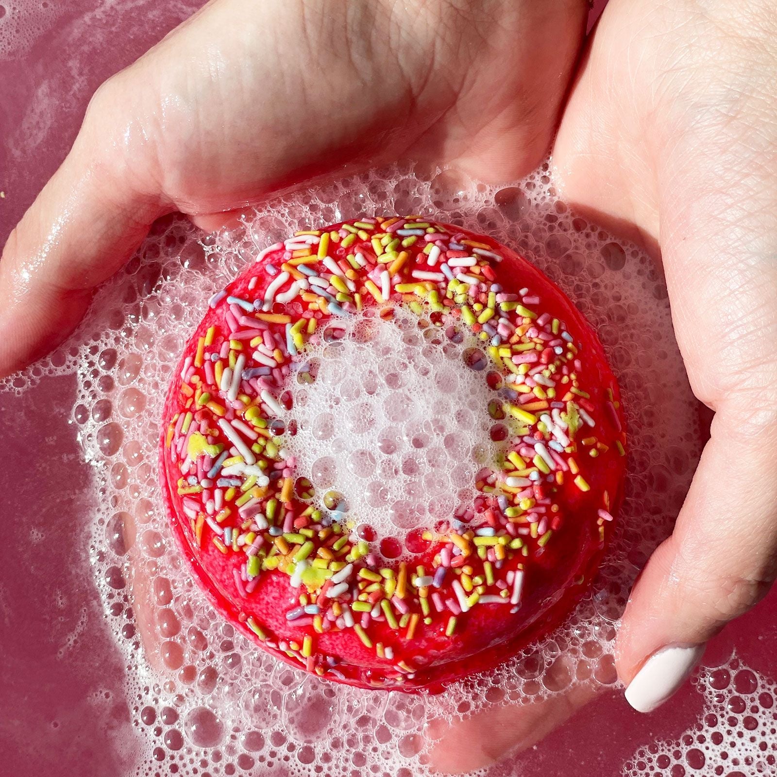 Strawberry & Banana Bath Doughnut - Soak Sanctuary Bath Bombs