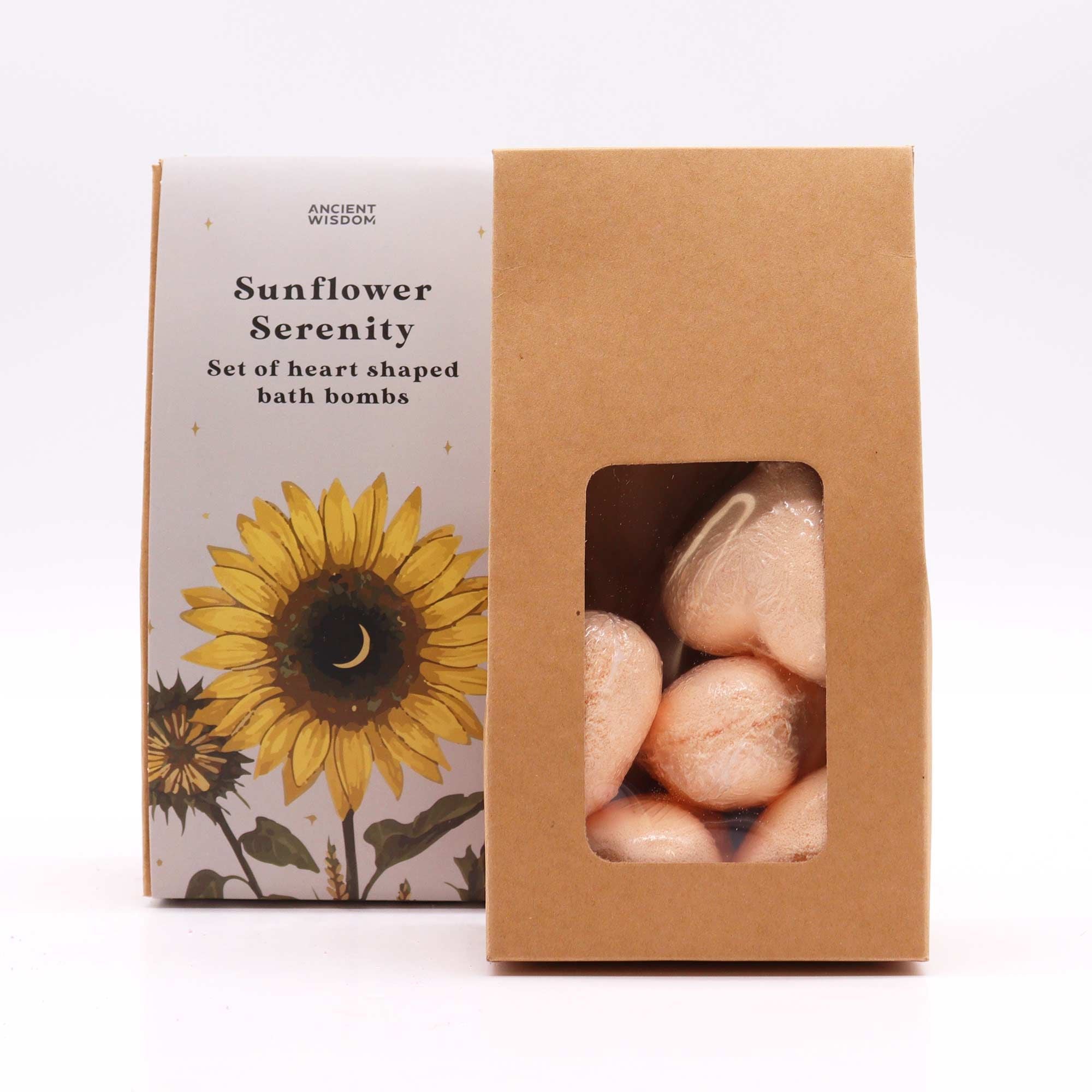 Sunflower Serenity Bath Heart Gift Set - Soak Sanctuary Heart Bath Bombs Gift Sets