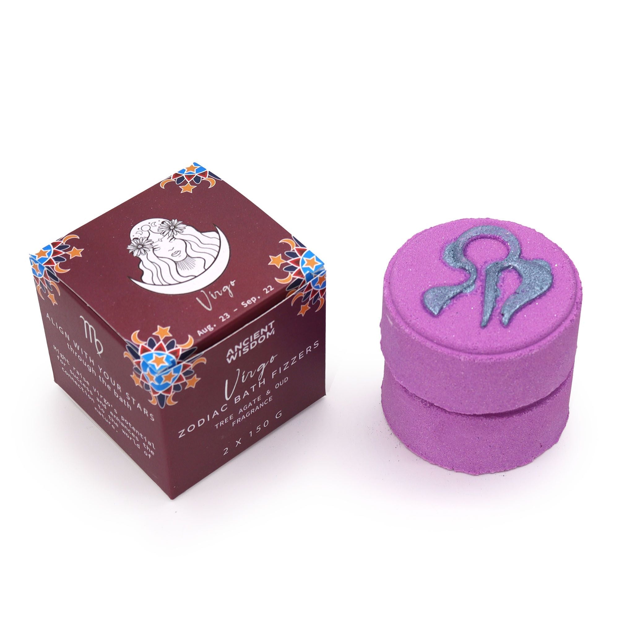 Virgo Bath Fizzers with Horoscope - Soak Sanctuary Bath Bombs