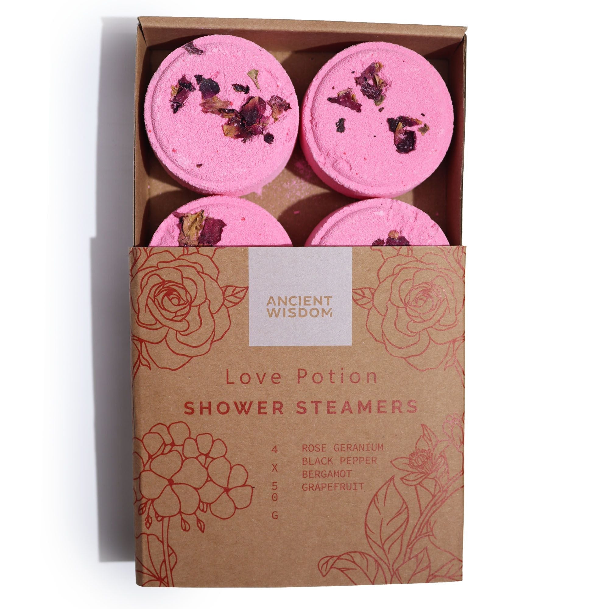 Zen Shower Steamers - Therapy Wellness Gift Set - Love Potion - Soak Sanctuary Bath Bombs