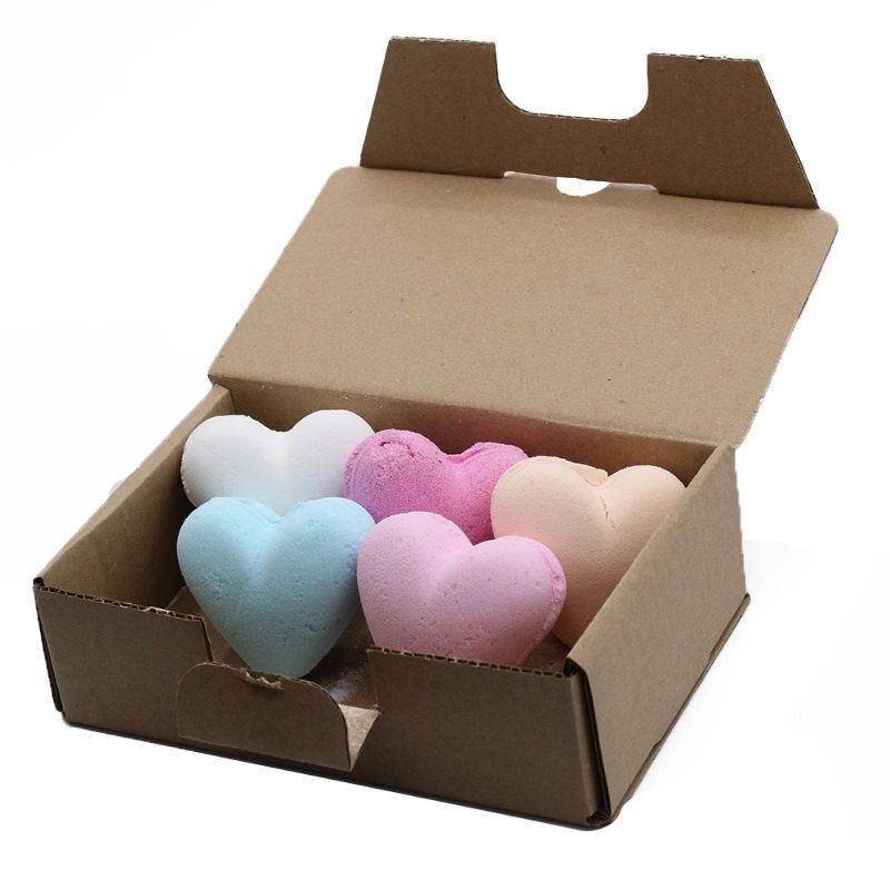 Heart Bath Bombs - Mixed Pack (Pk 6) - Soak Sanctuary Bath Bombs
