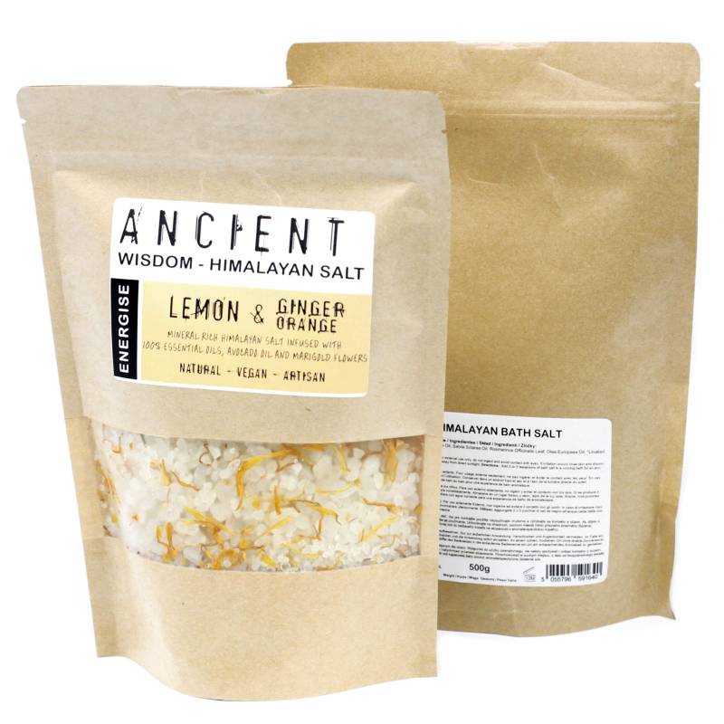 Himalayan Bath Salts with Lemon, Ginger & Orange - Soak Sanctuary Bath Salts