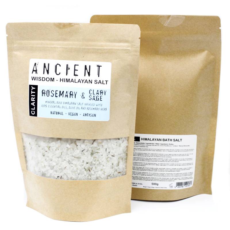 Himalayan Bath Salts with Rosemary & Clary Sage - Soak Sanctuary Bath Salts