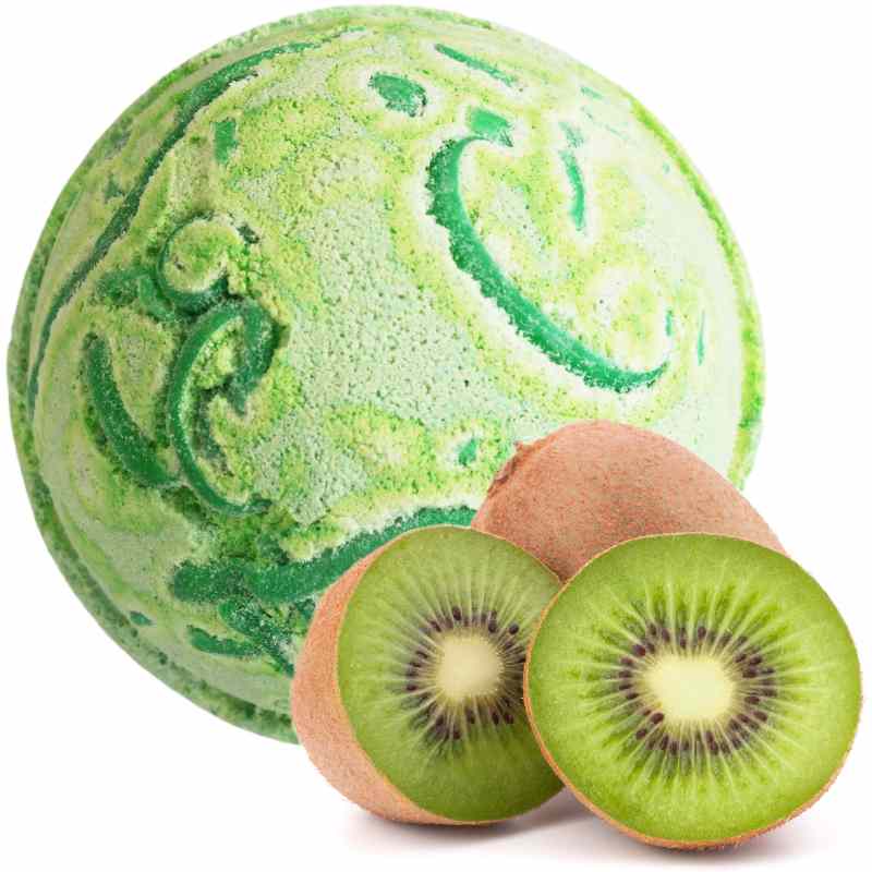 Kiwi Fruit Bath Bomb with Coconut Butter - Soak Sanctuary Bath Bombs