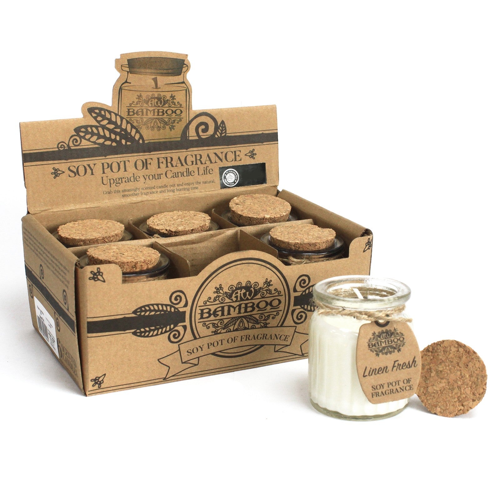 Linen Fresh Soy Candle Pots (Pk 2) - Soak Sanctuary Candles