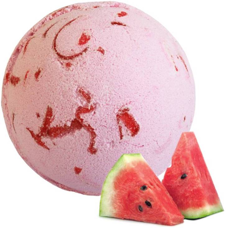 Watermelon Bath Bomb with Coconut Butter - Soak Sanctuary Bath Bombs