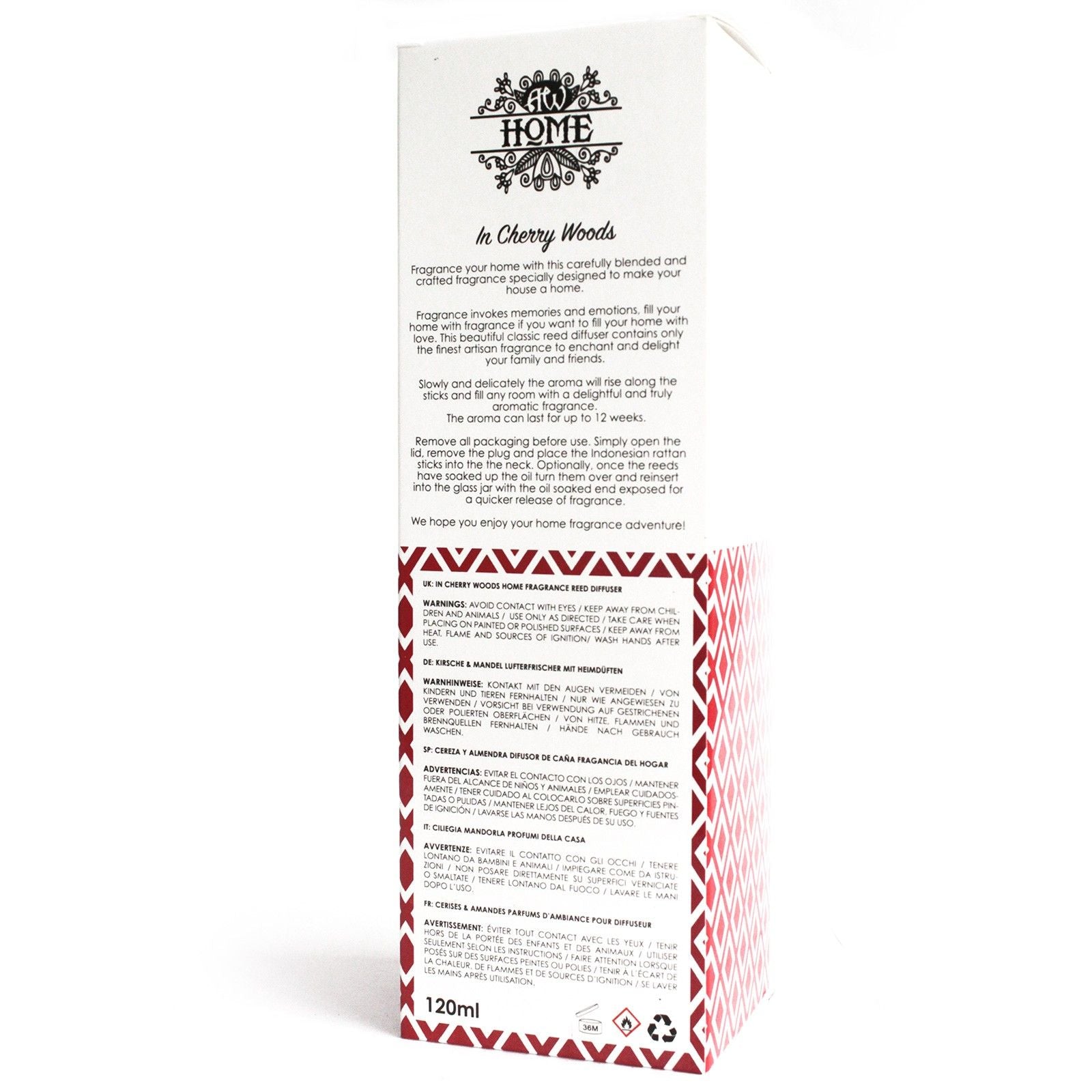 120ml Reed Diffuser - In Cherry Woods - Soak Sanctuary Reed Diffusers