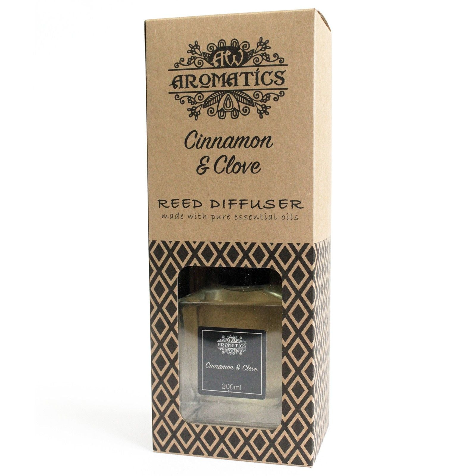 200ml Cinnamon & Clove Essential Oil Reed Diffuser - Soak Sanctuary Room Fragrance