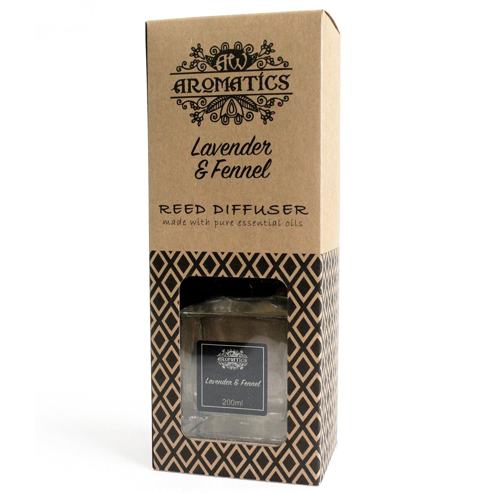 200ml Lavender & Fennel Essential Oil Reed Diffuser - Soak Sanctuary Room Fragrance